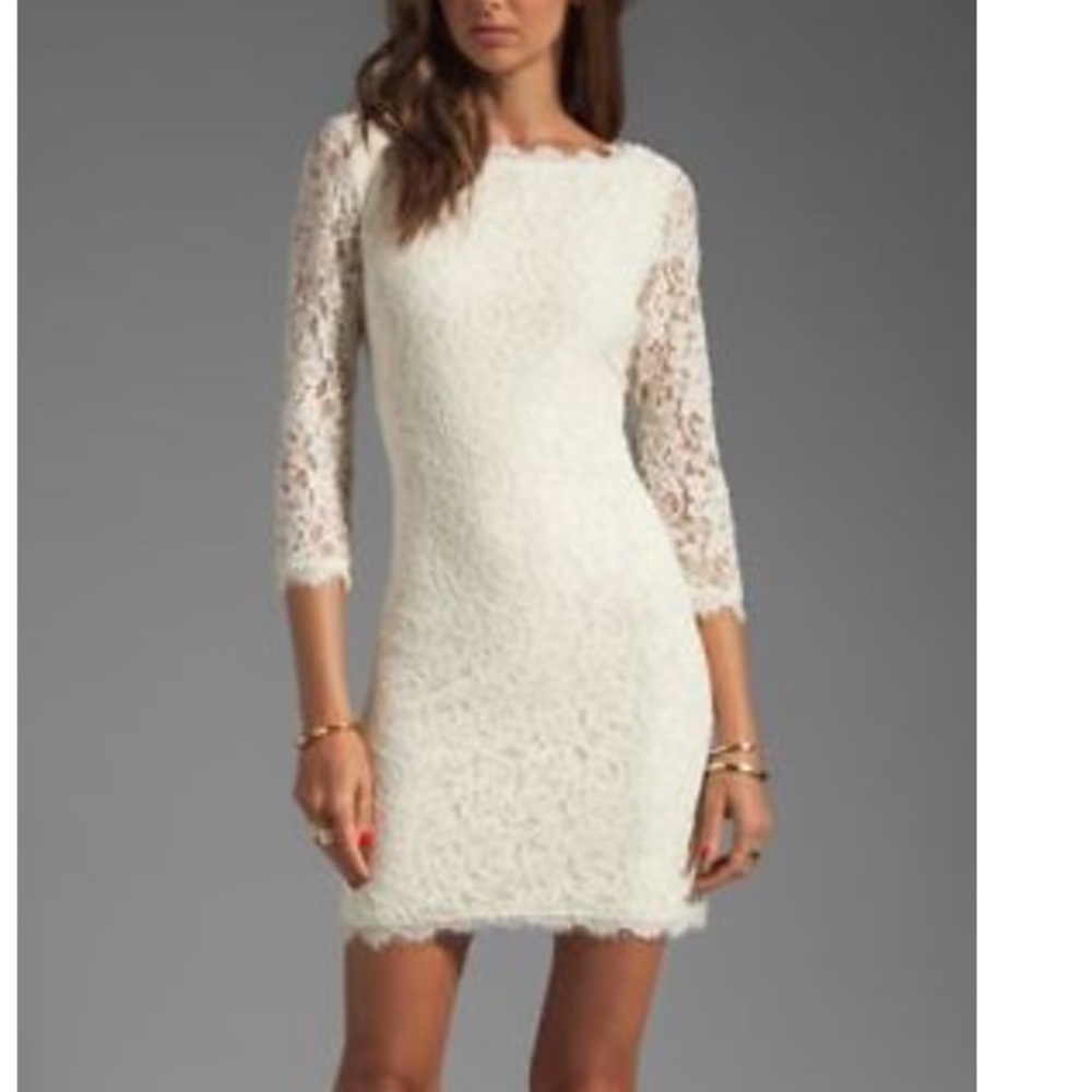 DVF Zarita Dress in Ivory Lace